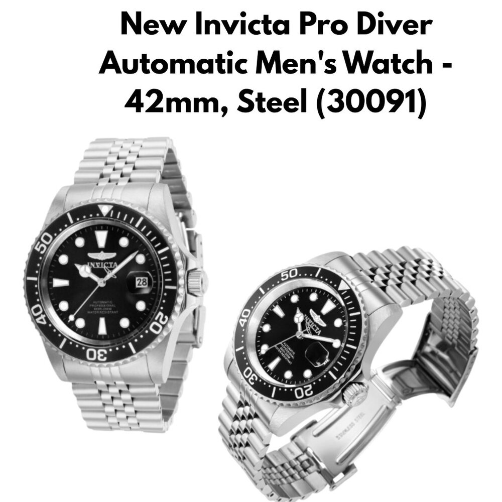 New Invicta Pro Diver Automatic Men's Watch - 42mm, Steel (30091) $350